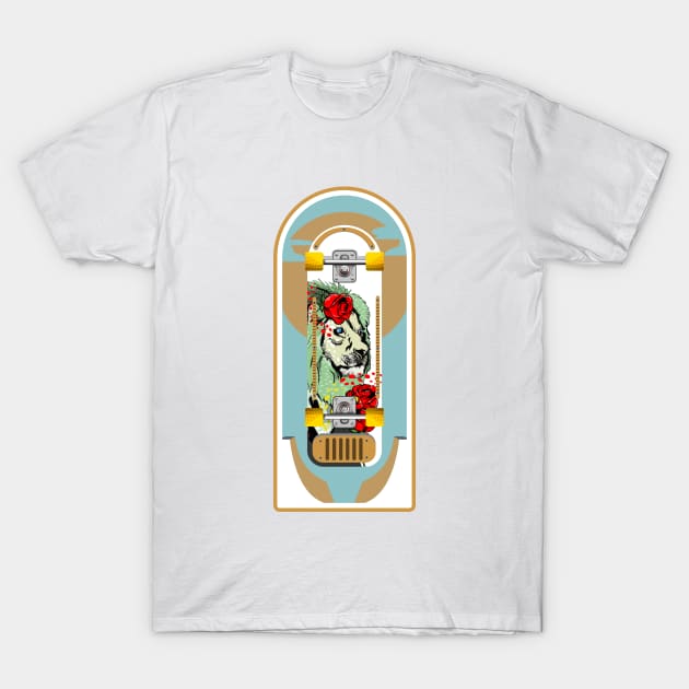 Retro Skateboard T-Shirt by mailboxdisco